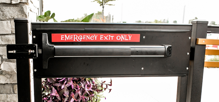 emergency push bar installation in Palm Desert