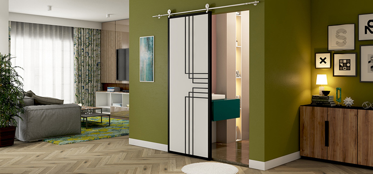 sliding bathroom door installation in Palm Desert